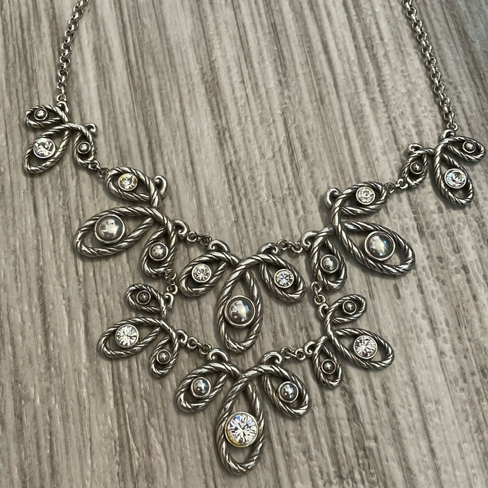 Brighton silver statement rope necklace 🌟